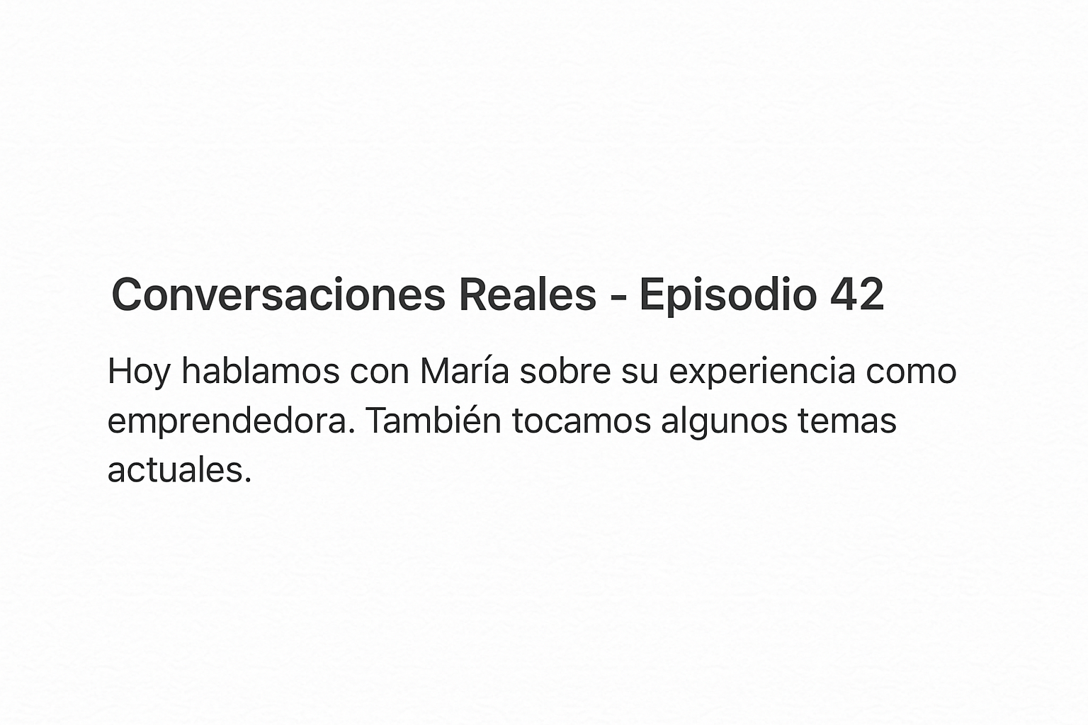 Antes: descripción vacía del episodio.